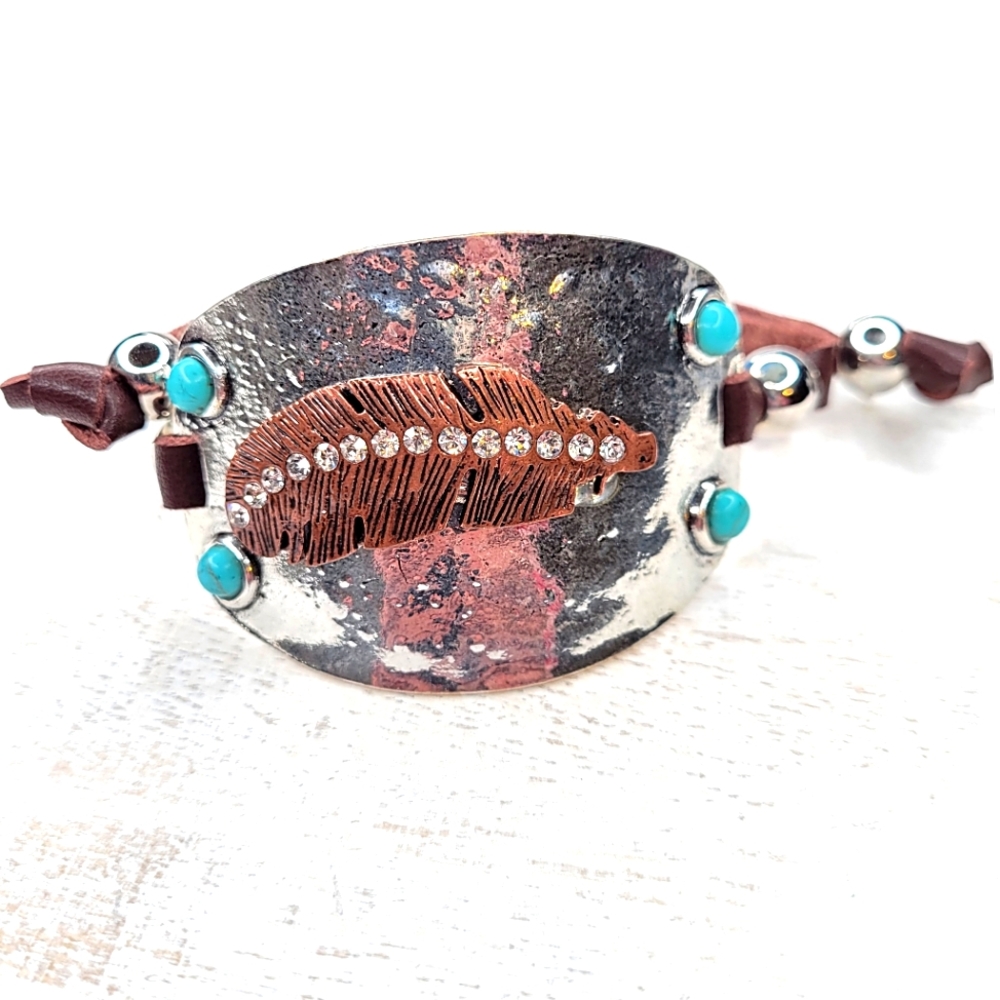 CRYSTAL FEATHER CUFF